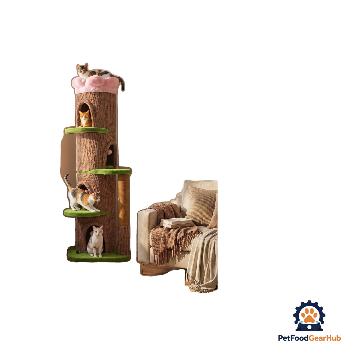 PetFoodGearHub 4-Condo Cat Tower - product image 1