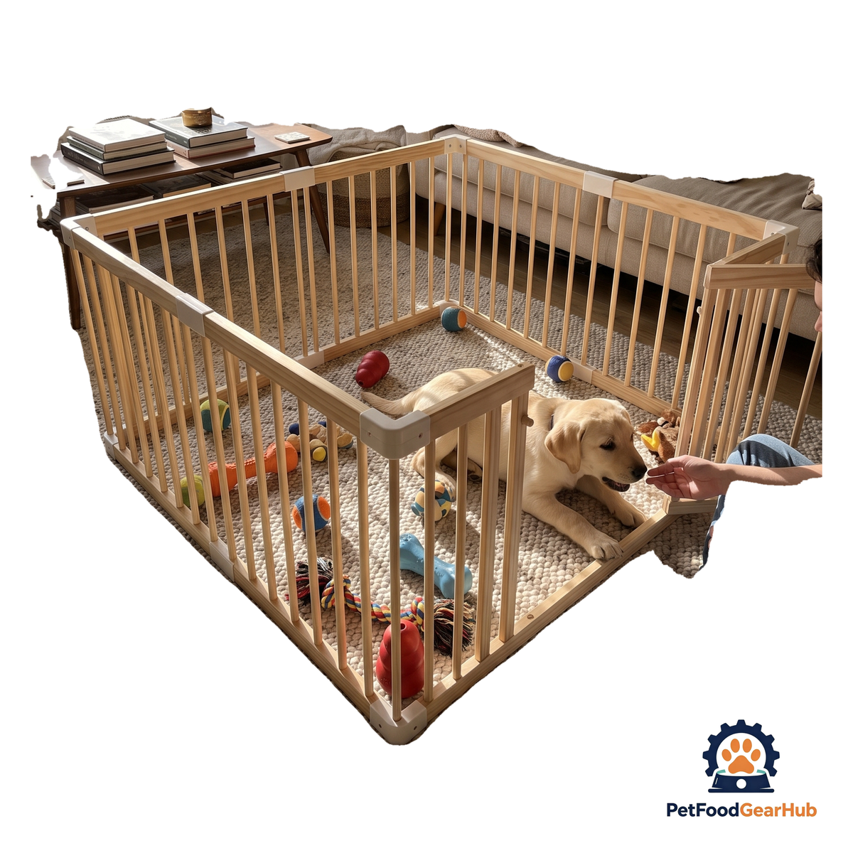 PetFoodGearHub Timber Pet Playpen and Tree Barrier - product image 1