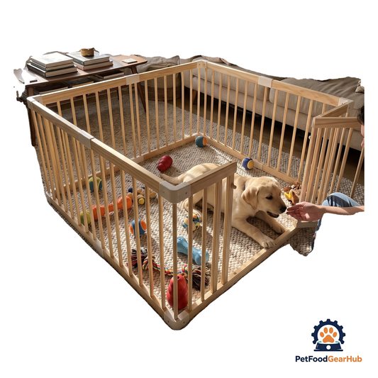 PetFoodGearHub Timber Pet Playpen and Tree Barrier - product image 1