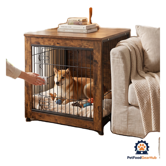 PetFoodGearHub Wooden Dog Crate Side Table - product image 1