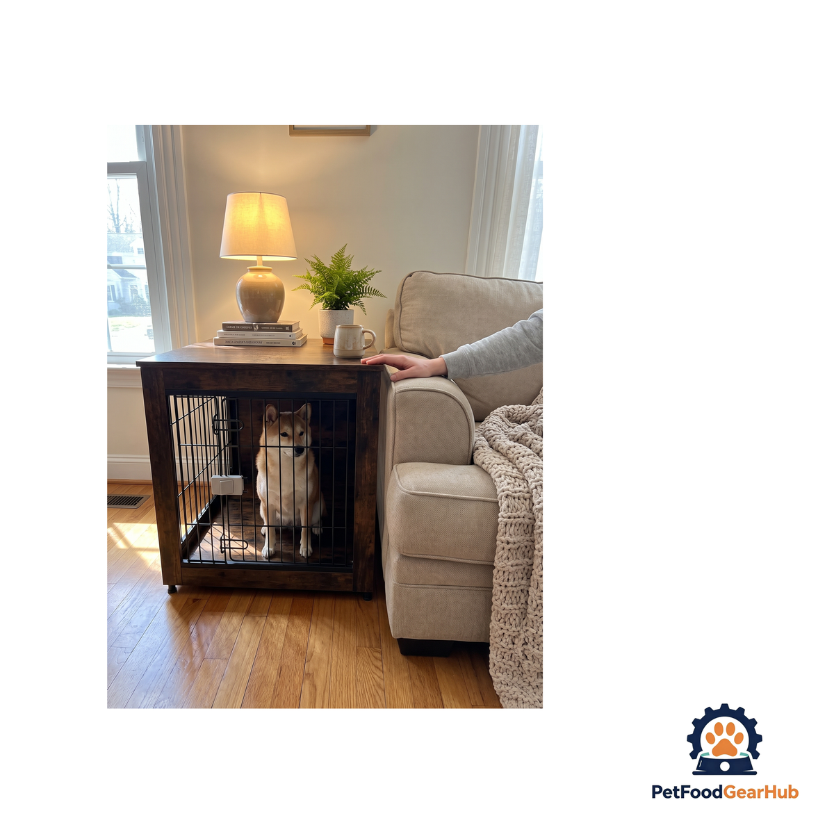 PetFoodGearHub Wooden Dog Crate Side Table - product image 2
