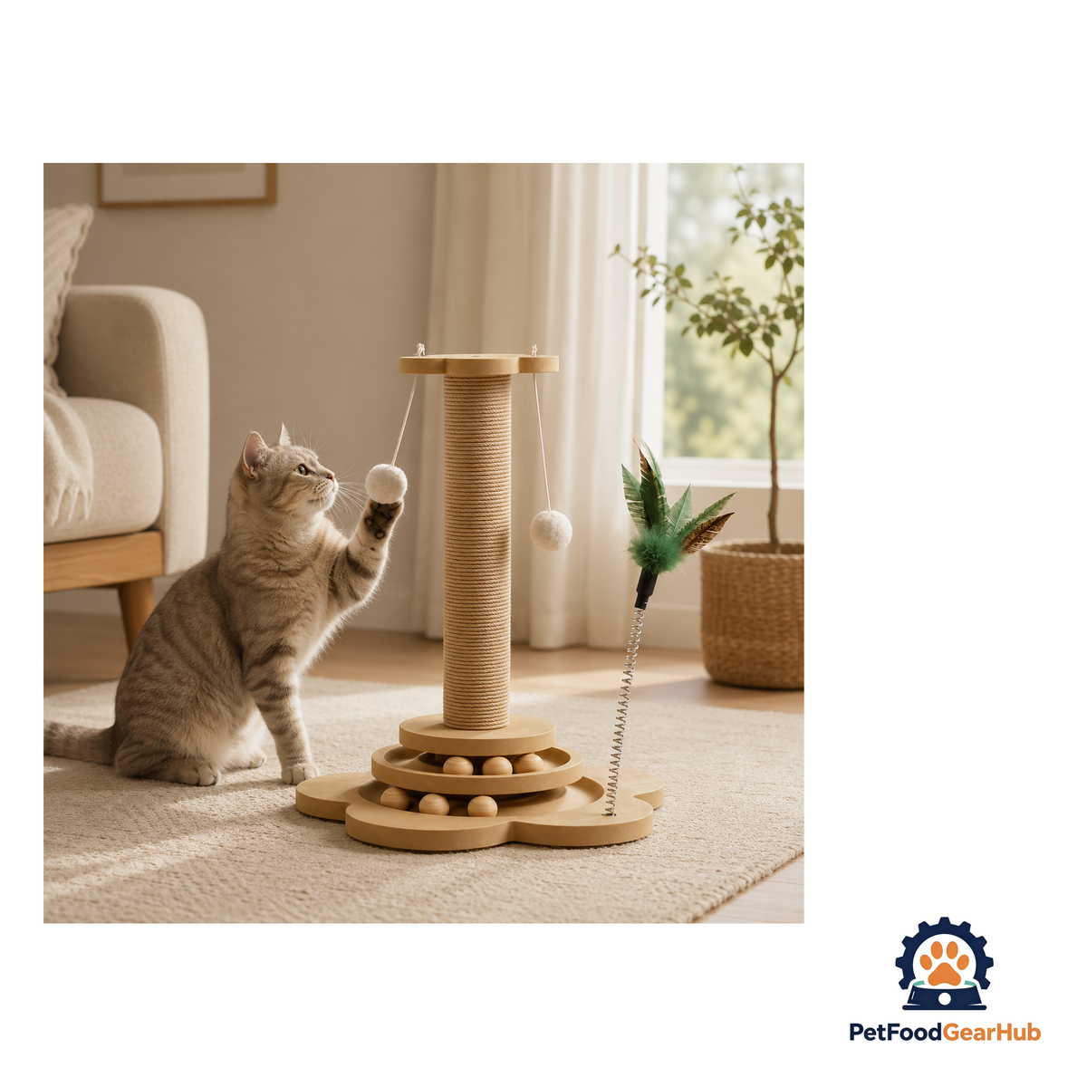 PetFoodGearHub Cat Scratching Post Tower - product image 4