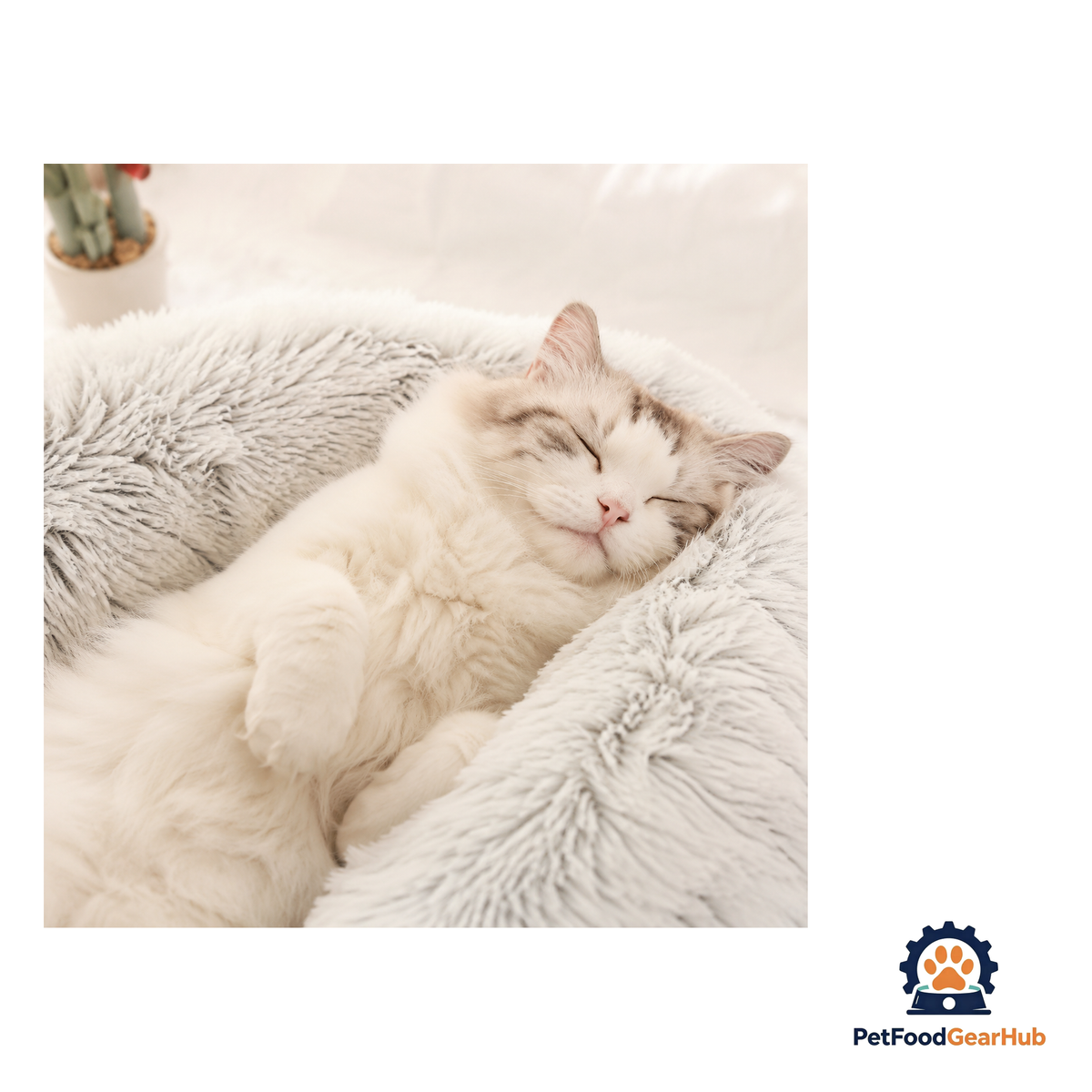 PetFoodGearHub Plush Enclosed Cat Cave Bed - product image 7