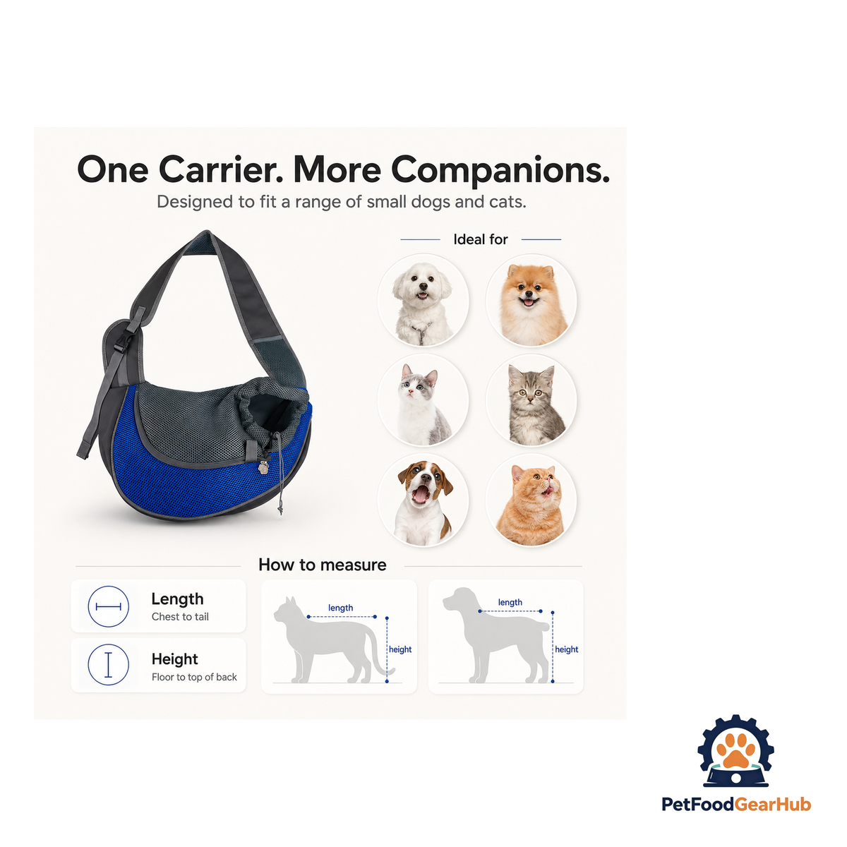 PetFoodGearHub Hands Free Dog & Cat Sling Carrier - product image 17