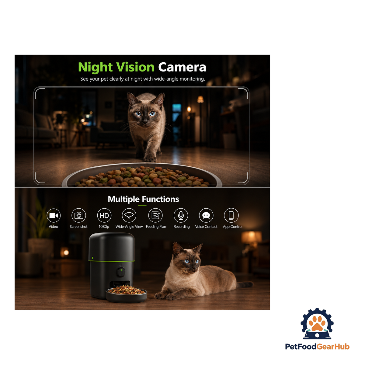 PetFoodGearHub Smart Automatic Cat & Dog Feeder With Camera - product image 4