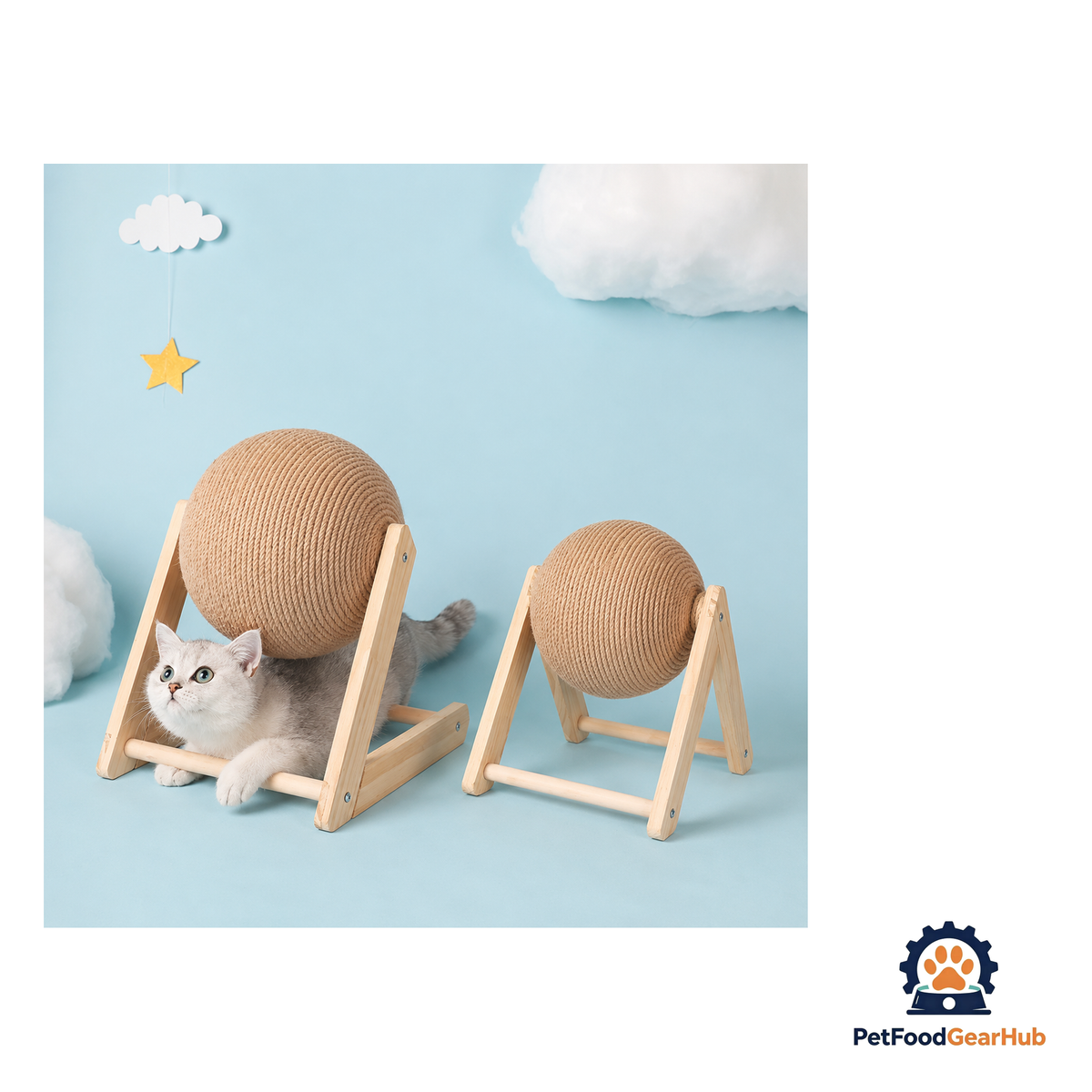 PetFoodGearHub Sisal Cat Scratcher Ball - product image 3
