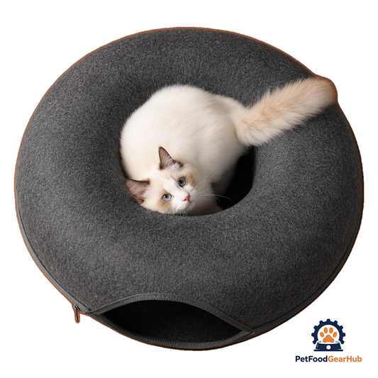 PetFoodGearHub Cat Tunnel Bed With Scratcher - product image 1