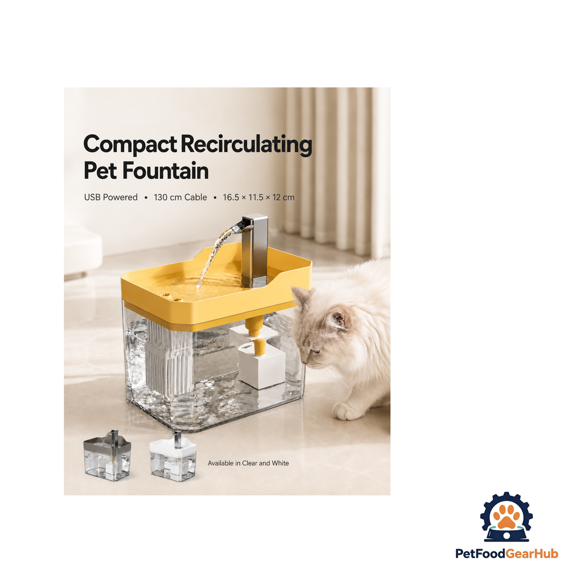 PetFoodGearHub Cat Water Fountain With Filter - product image 4
