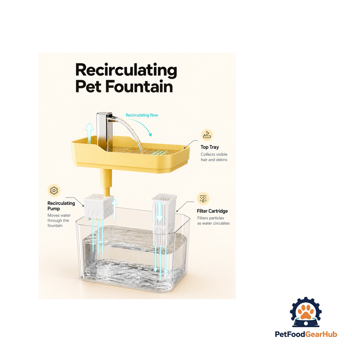 PetFoodGearHub Cat Water Fountain With Filter - product image 6