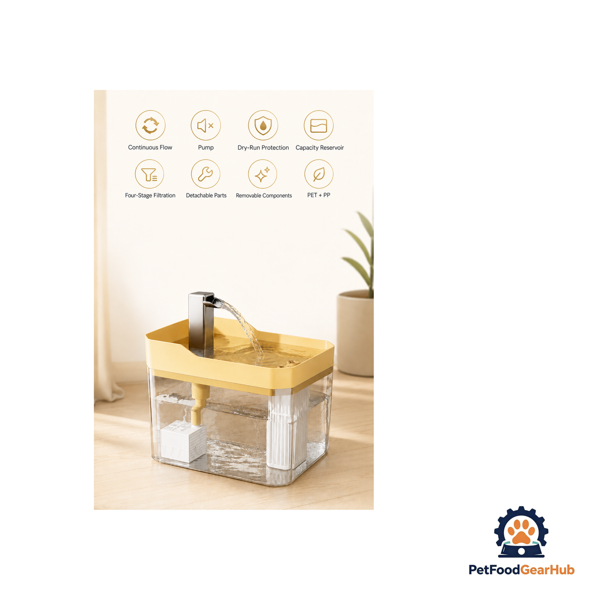 PetFoodGearHub Cat Water Fountain With Filter - product image 9