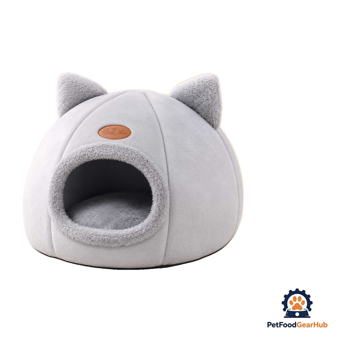 PetFoodGearHub Hooded Plush Cat Cave Bed - product image 1