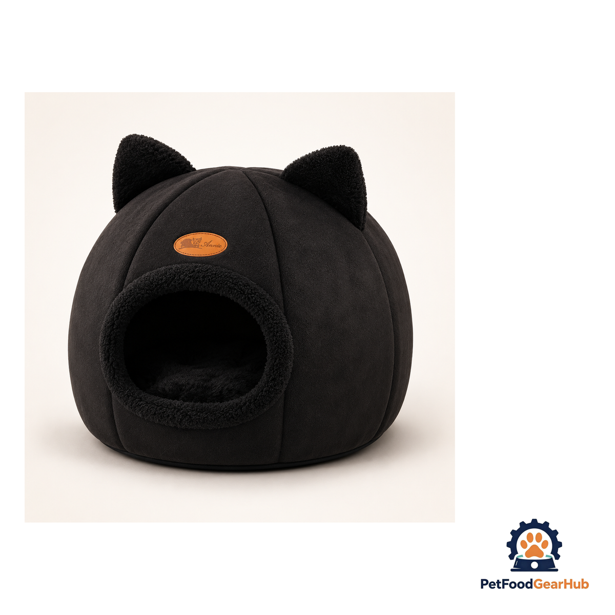 PetFoodGearHub Hooded Plush Cat Cave Bed - product image 2