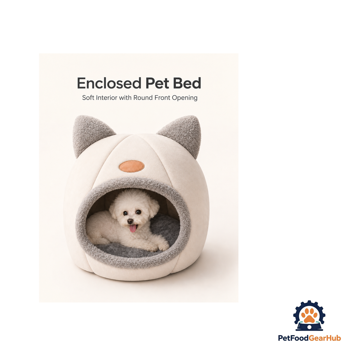 PetFoodGearHub Hooded Plush Cat Cave Bed - product image 4