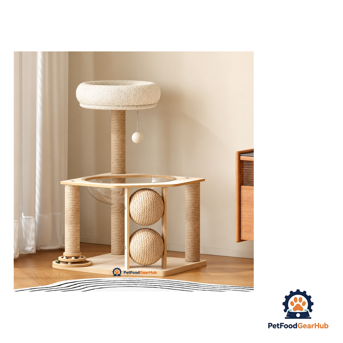 PetFoodGearHub Large Corner Cat Scratcher, MDF - product image 2