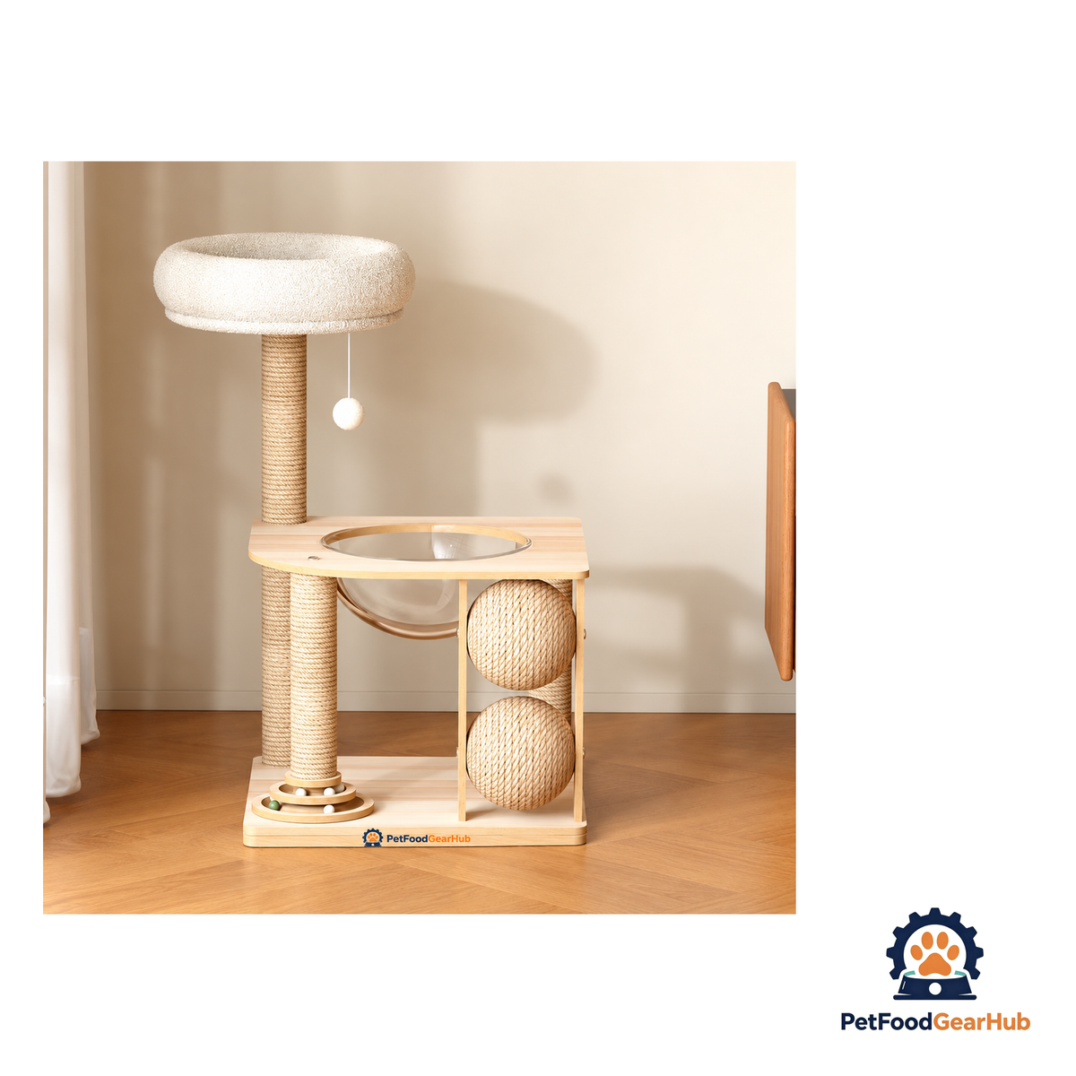 PetFoodGearHub Large Corner Cat Scratcher, Solid Wood - product image 3