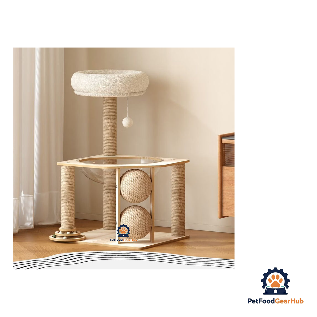 PetFoodGearHub Large Corner Cat Scratcher, Solid Wood - product image 8