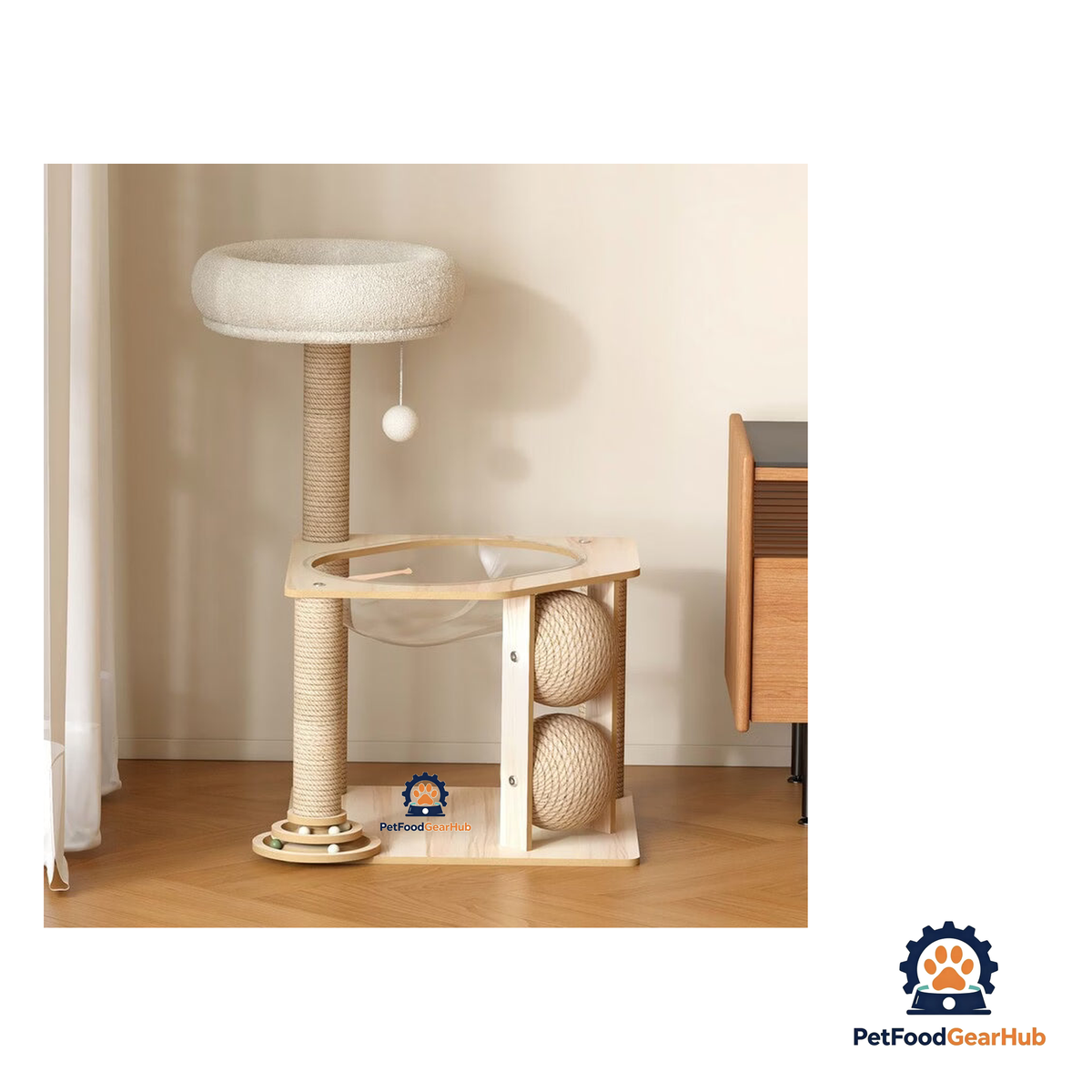 PetFoodGearHub Large Corner Cat Scratcher, Solid Wood - product image 9