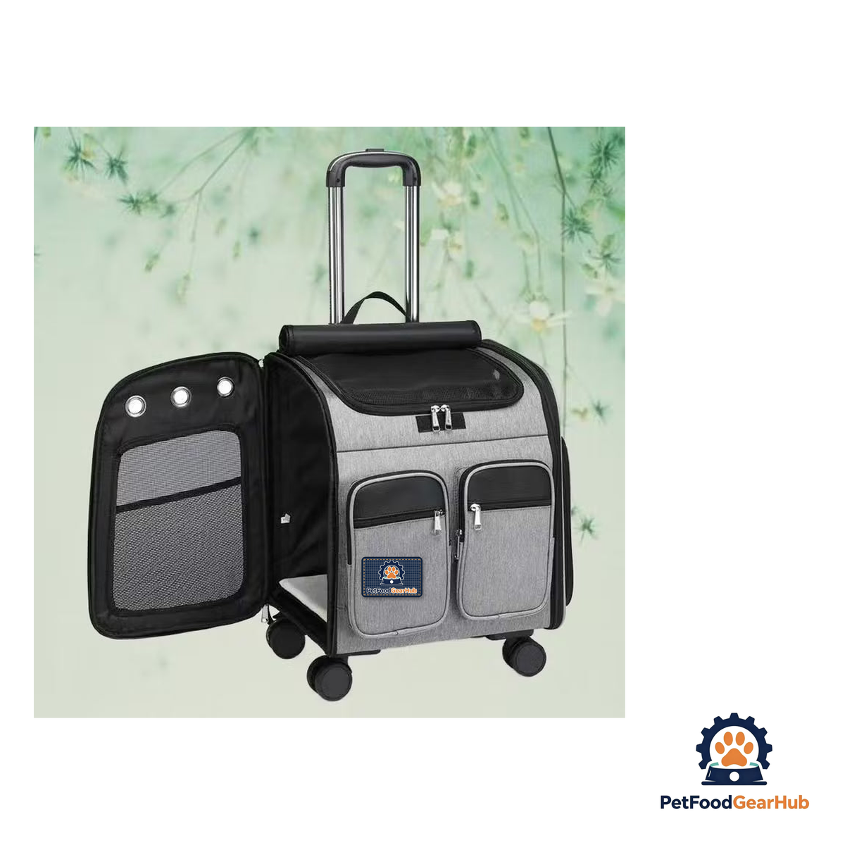 PetFoodGearHub Blue Soft Pet Carrier Trolley - product image 2