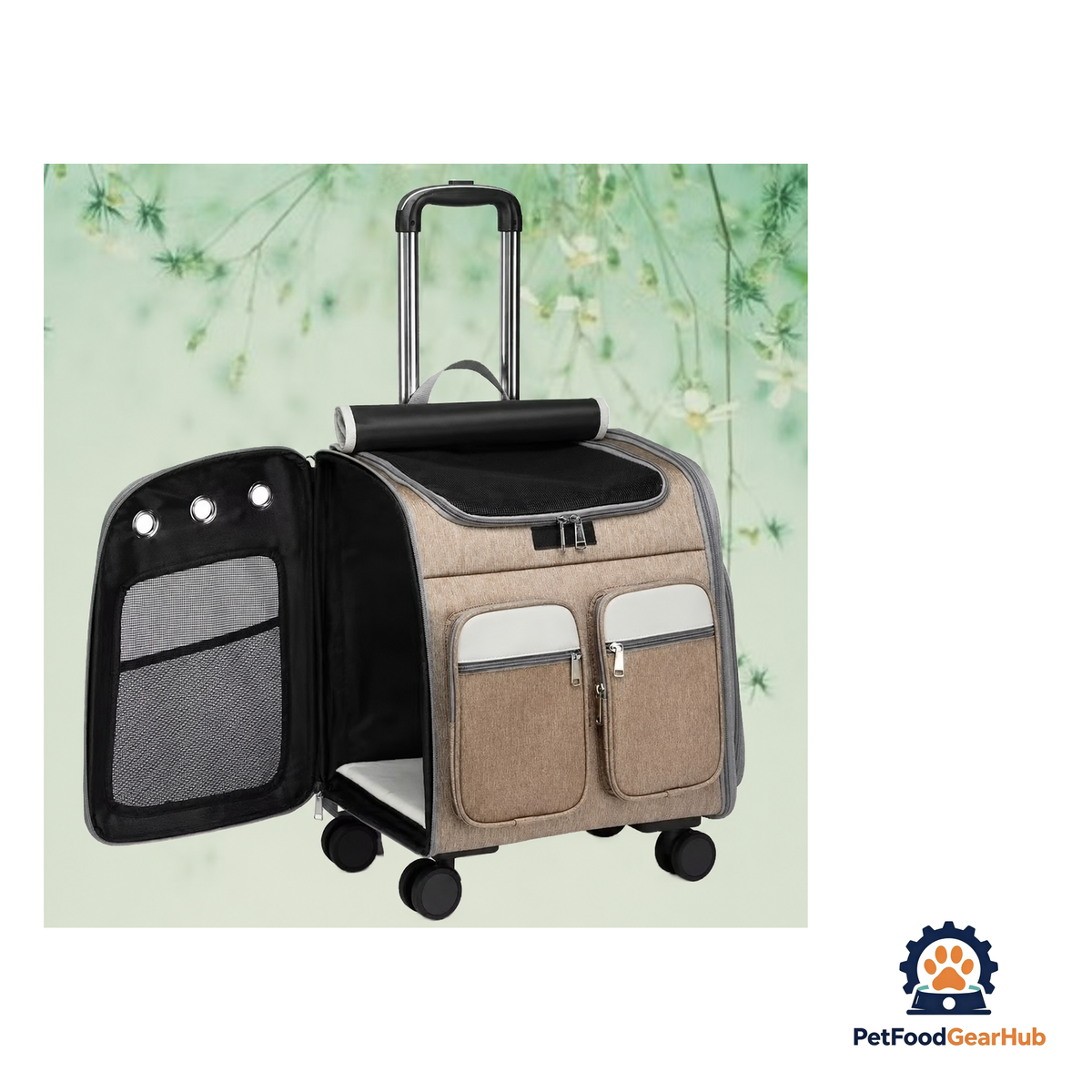 PetFoodGearHub Khaki Soft Pet Carrier Backpack - product image 4