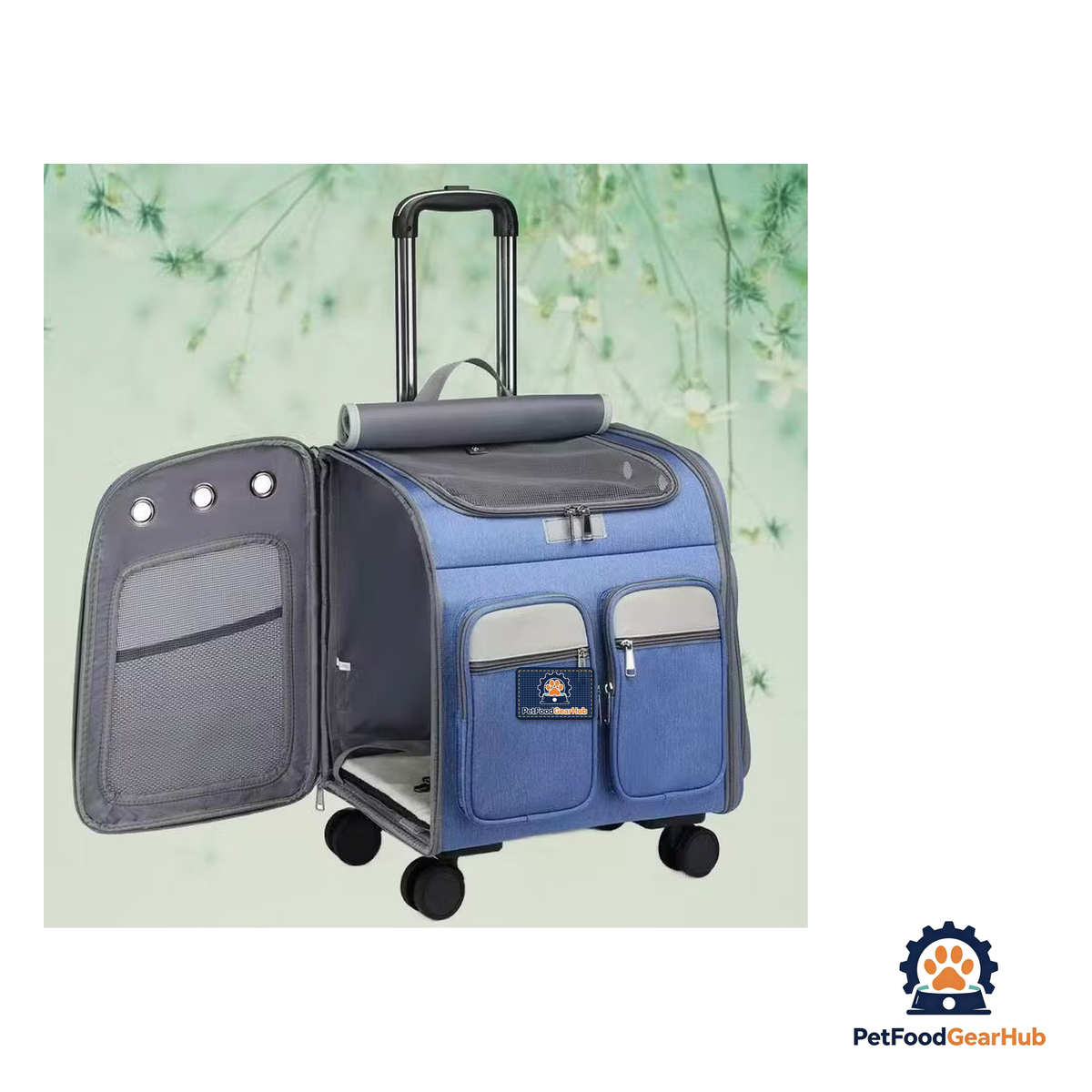 PetFoodGearHub Khaki Soft Pet Carrier Trolley - product image 5