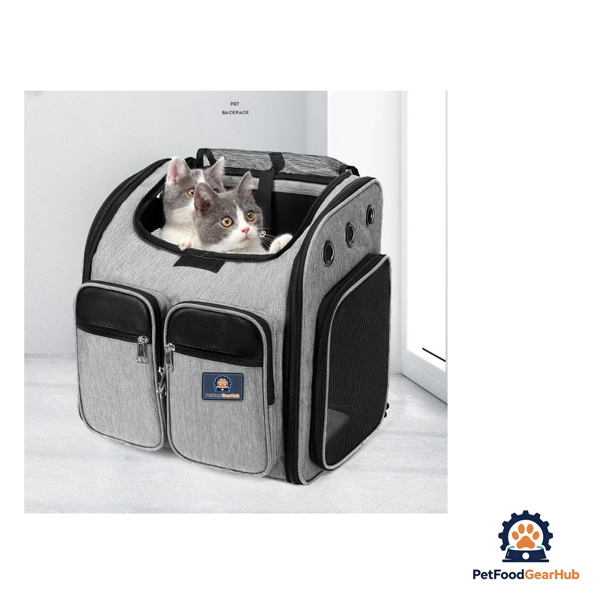 PetFoodGearHub Gray Soft Pet Carrier Backpack - product image 9