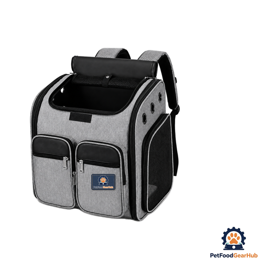 PetFoodGearHub Gray Soft Pet Carrier Backpack - product image 1