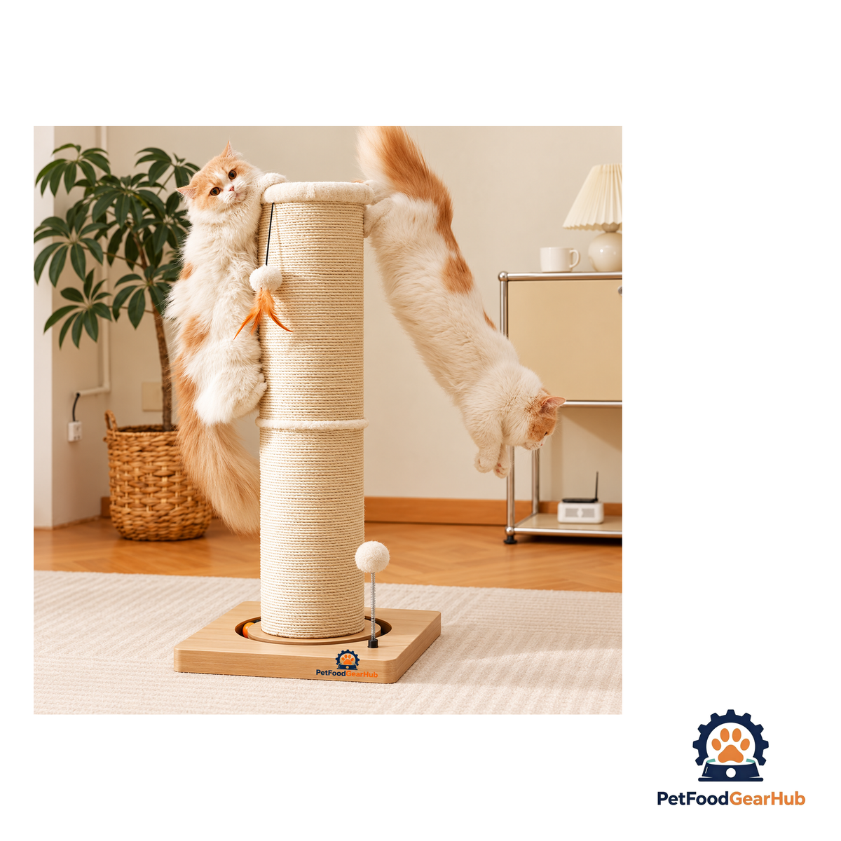 PetFoodGearHub Vertical Sisal Cat Scratching Post - product image 2