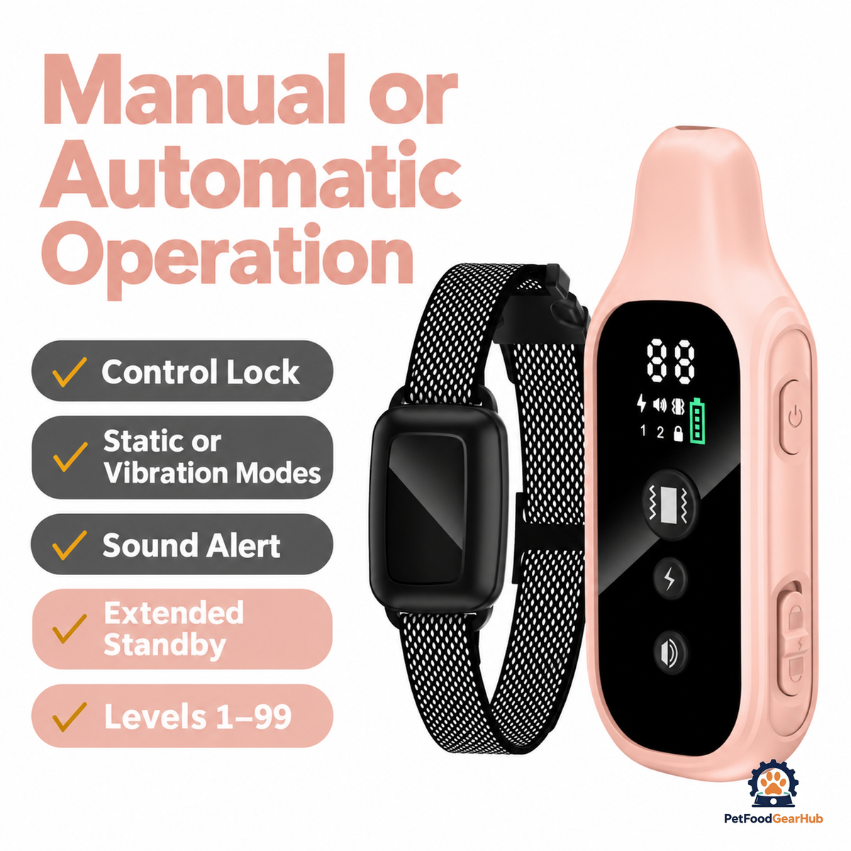 PetFoodGearHub Automatic Cat Behavior Training Collar - product view 4