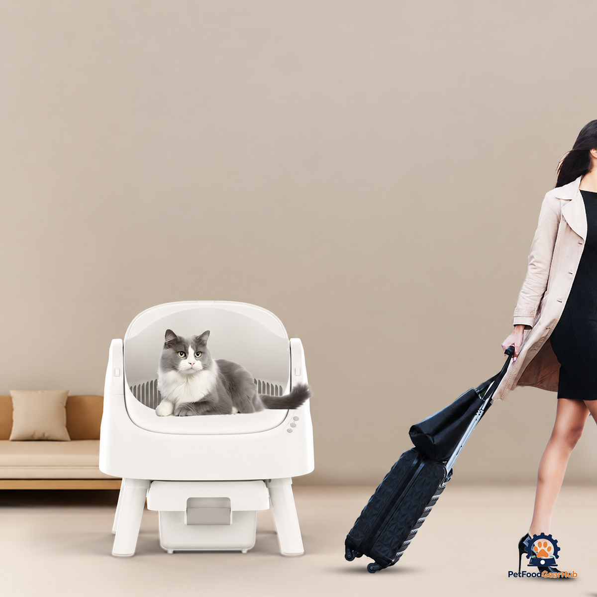 PetFoodGearHub Automatic Open-Top Cat Litter Box - product view 4