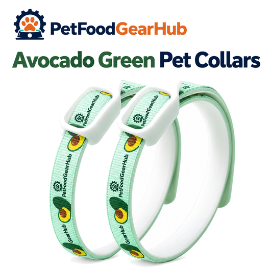 PetFoodGearHub avocado pet collar pair
