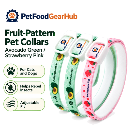 PetFoodGearHub avocado strawberry pet collars