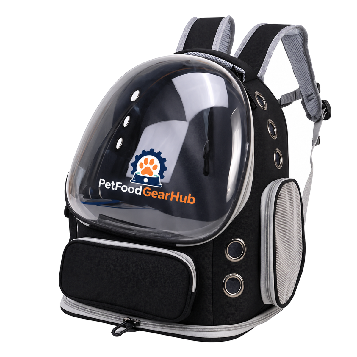 PetFoodGearHub black pet carrier backpack