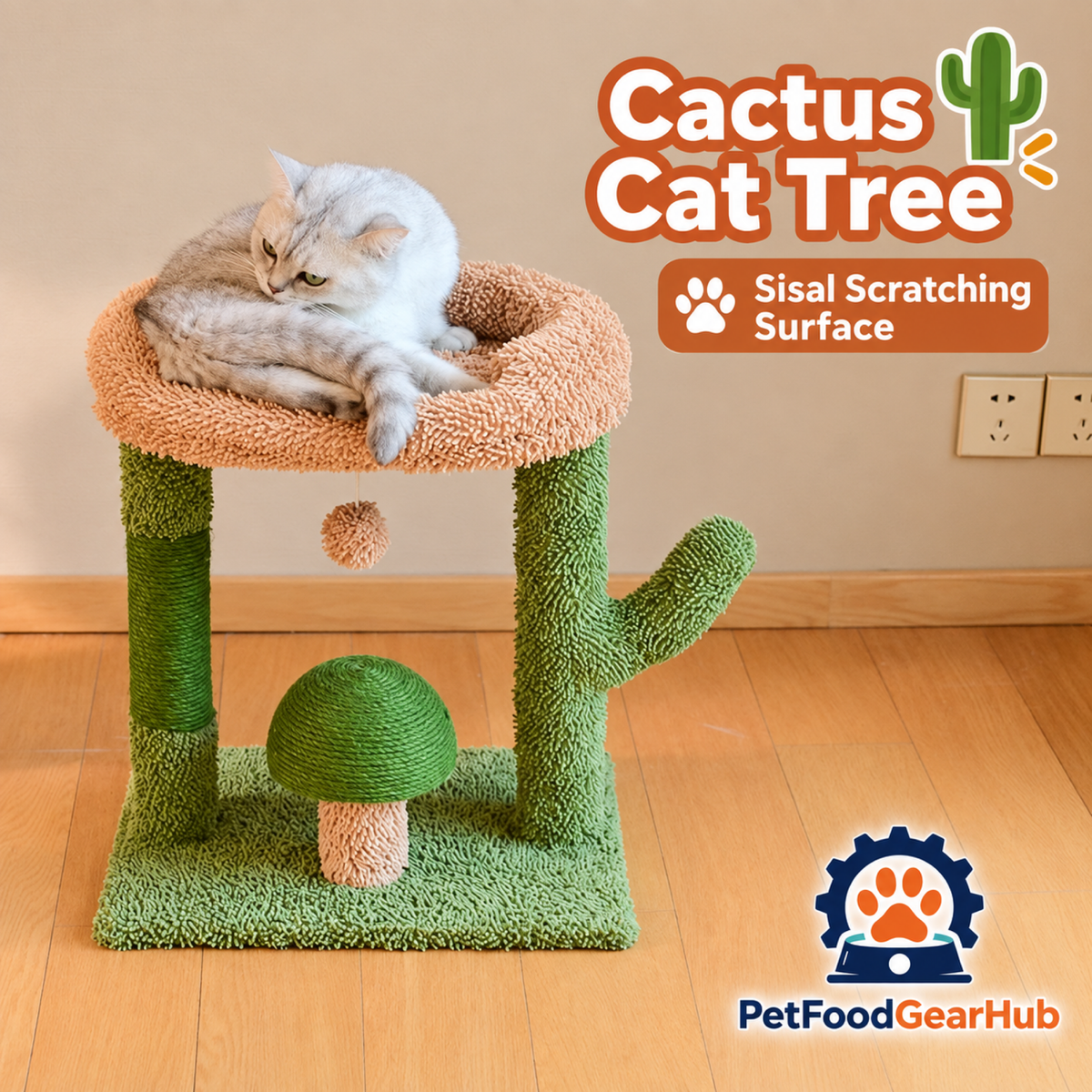PetFoodGearHub Cactus, Avocado & Novelty Cat Trees and Scratchers - product details
