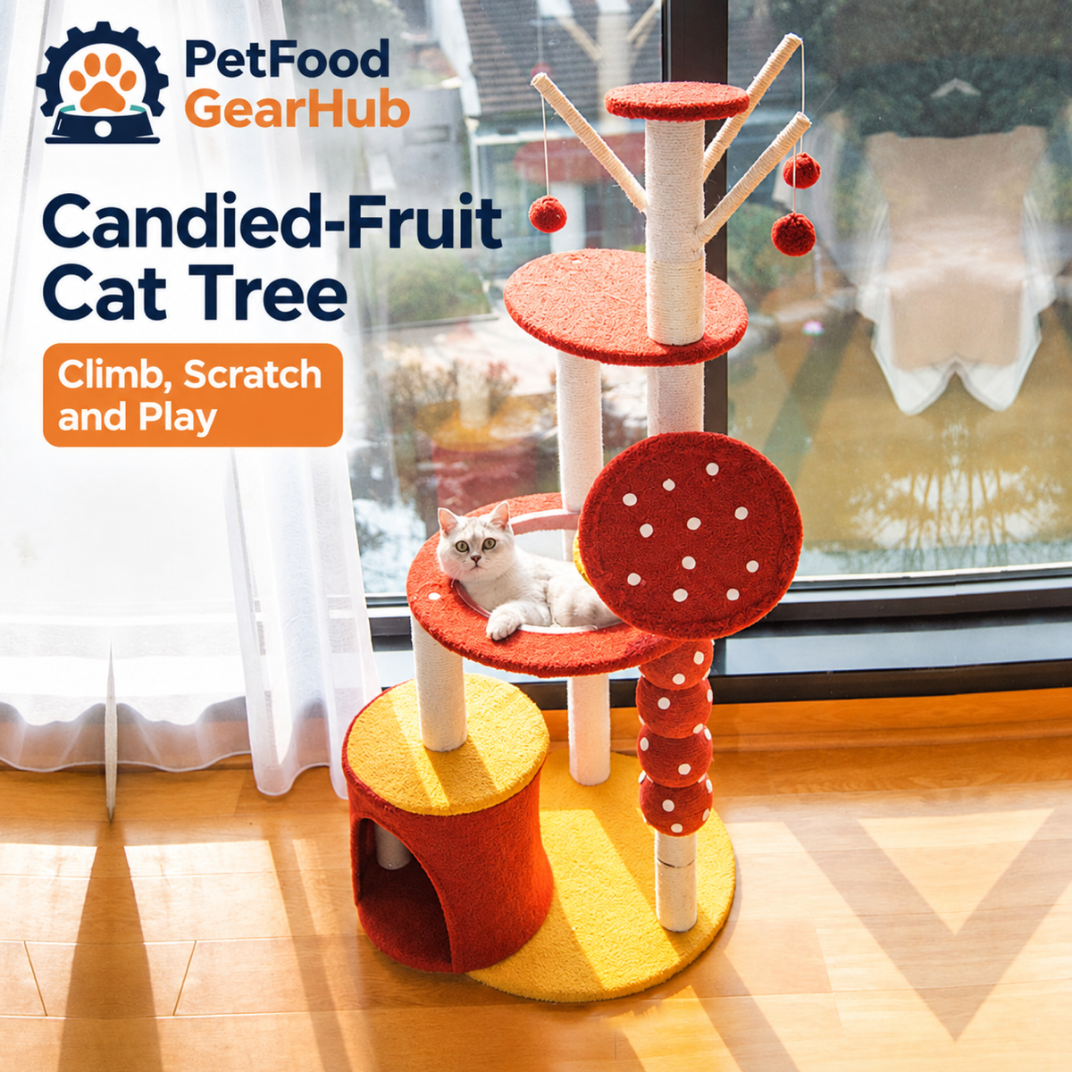 PetFoodGearHub Cactus, Avocado & Novelty Cat Trees and Scratchers - product details