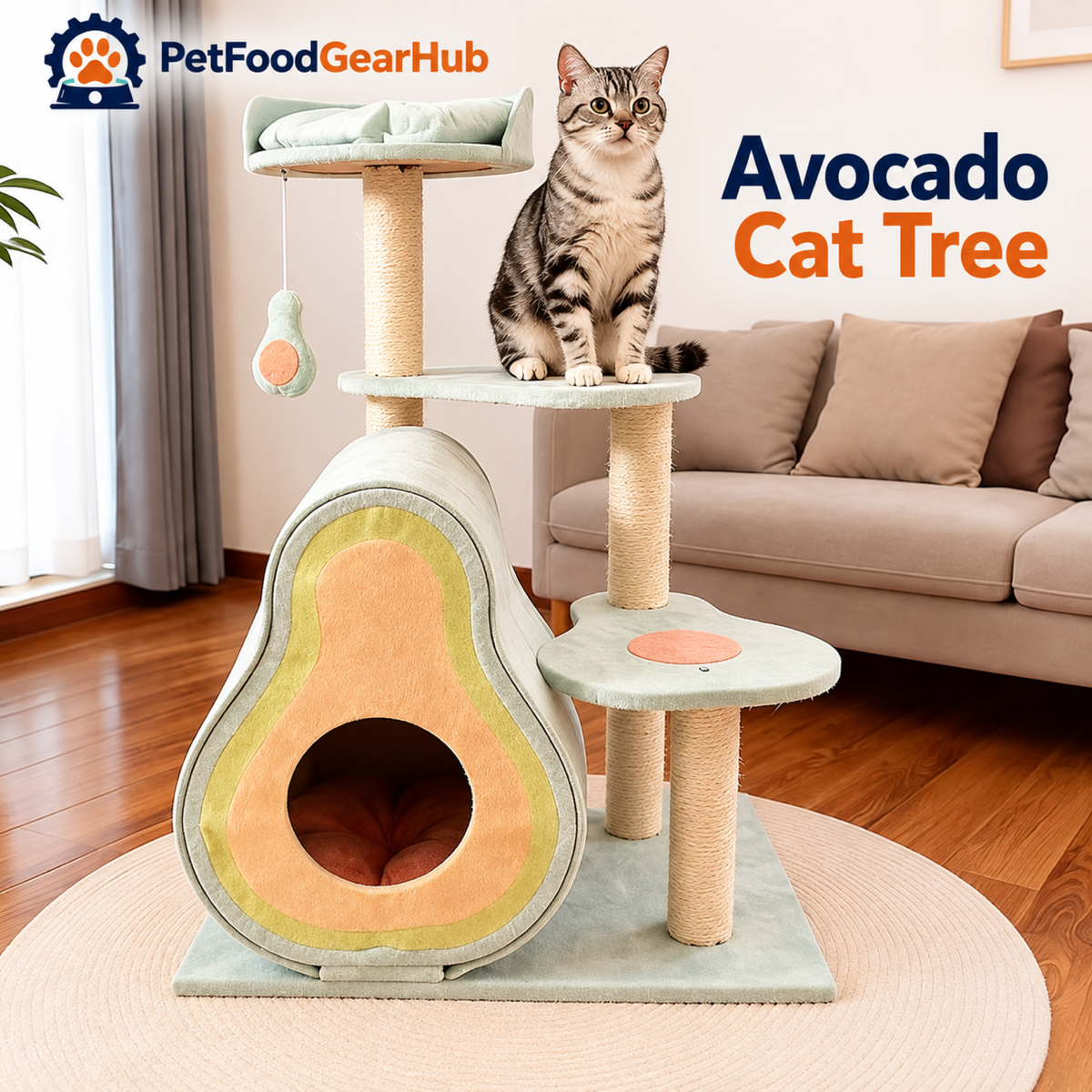PetFoodGearHub Cactus, Avocado & Novelty Cat Trees and Scratchers - product details