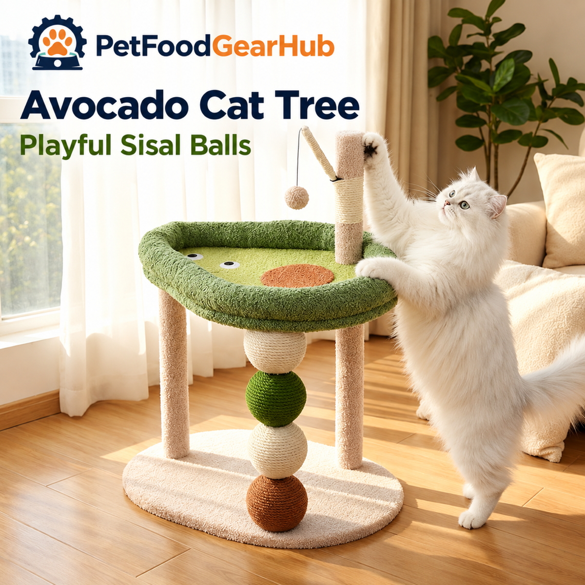 PetFoodGearHub Cactus, Avocado & Novelty Cat Trees and Scratchers - product details