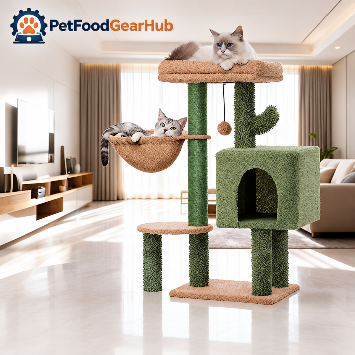 PetFoodGearHub Cactus, Avocado & Novelty Cat Trees and Scratchers - product details