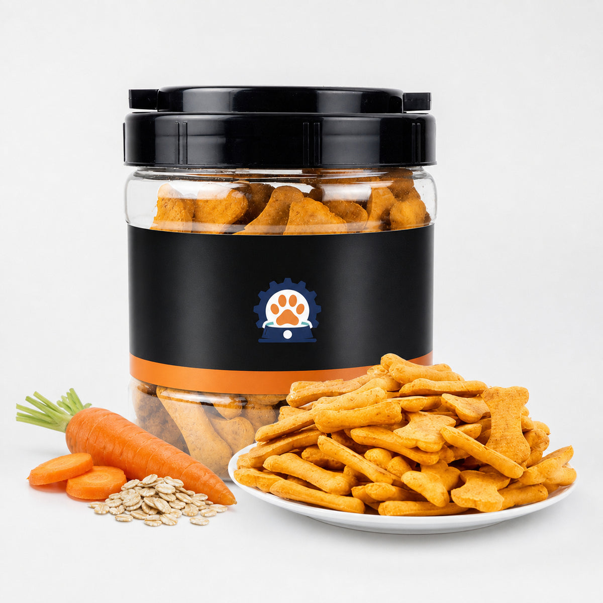 PetFoodGearHub Carrot & Oat Dog Biscuits Crunchy Treats 600 g - product image 2