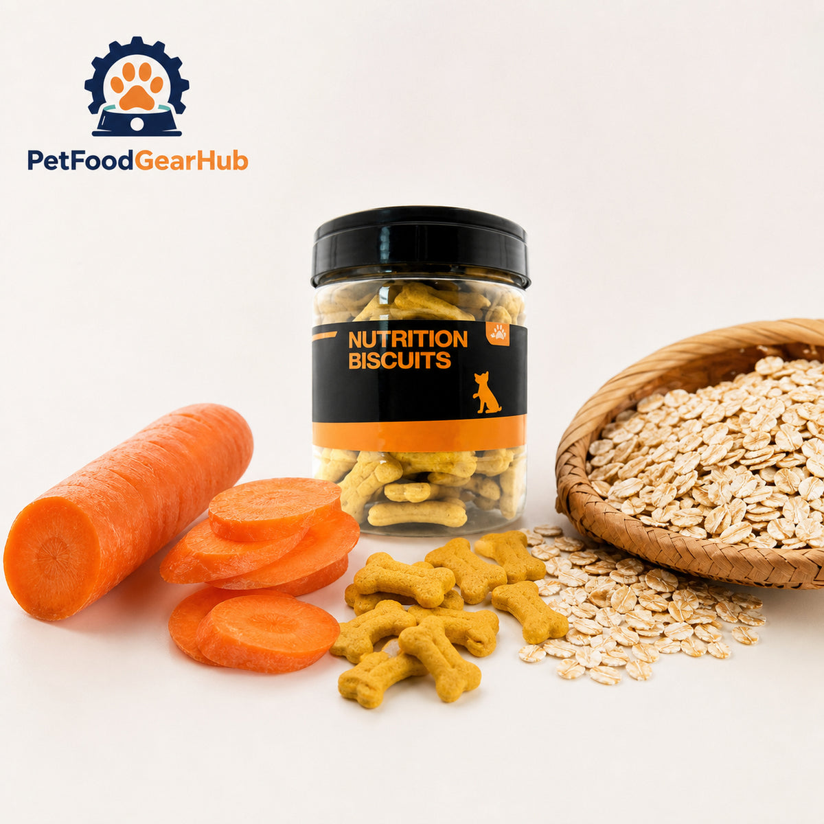 PetFoodGearHub Carrot & Oat Dog Biscuits Crunchy Treats 600 g - product image 5