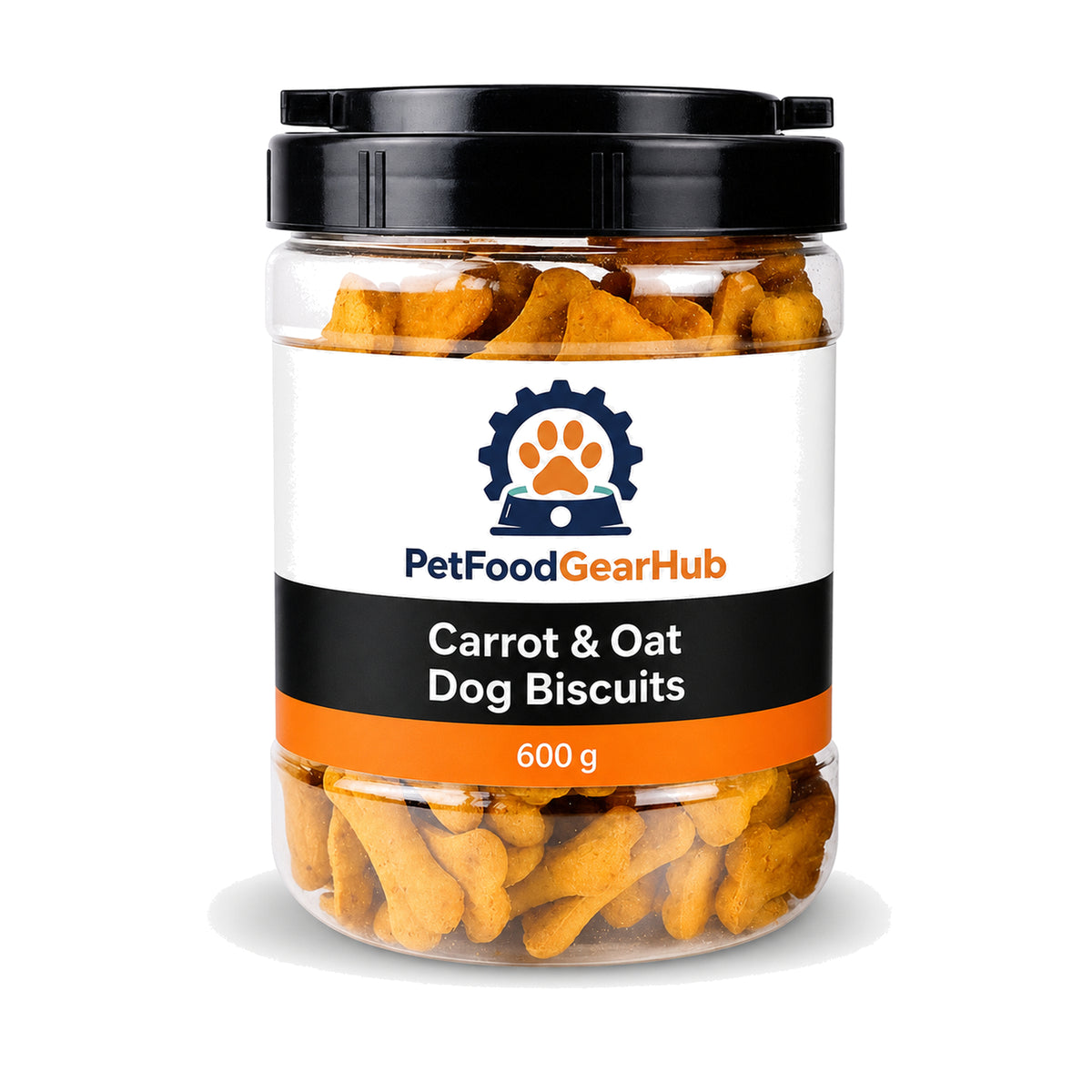 PetFoodGearHub Carrot & Oat Dog Biscuits Crunchy Treats 600 g - product image 1