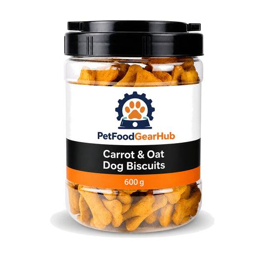 PetFoodGearHub Carrot & Oat Dog Biscuits Crunchy Treats 600 g - product image 1