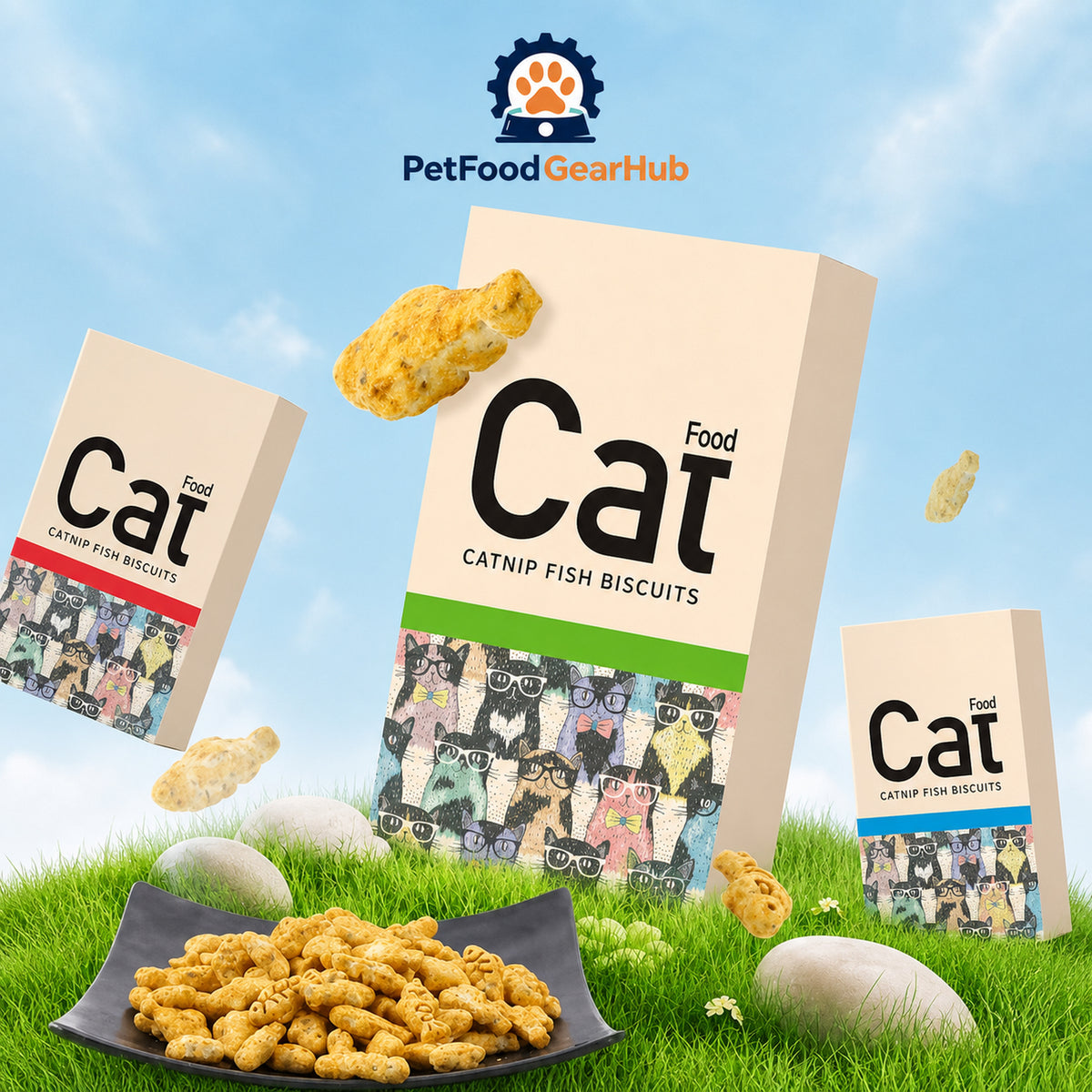 PetFoodGearHub Catnip Fish Biscuits Variety Pack 4 x 80 g - product image 6