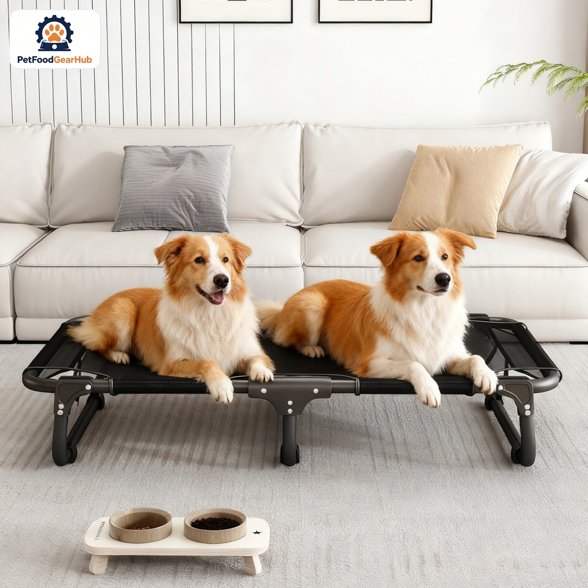 PetFoodGearHub Folding Elevated Dog Bed, XL, 120 × 70 × 22 cm (47.2 × 27.6 × 8.7 in) — product image 7