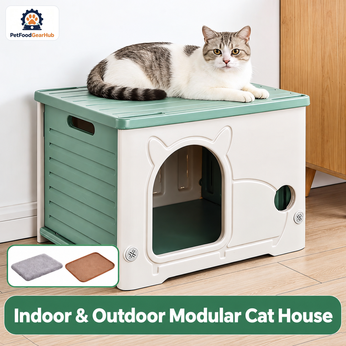 PetFoodGearHub Model 478 Modular Indoor & Outdoor Cat House — product image 2