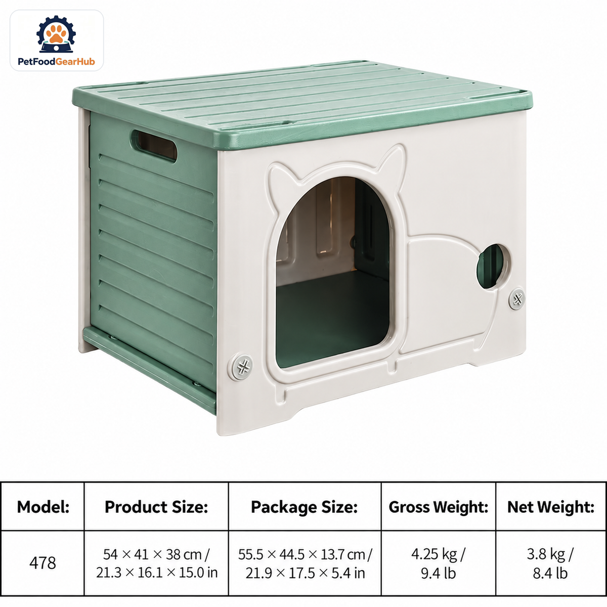 PetFoodGearHub Model 478 Modular Indoor & Outdoor Cat House — product image 3