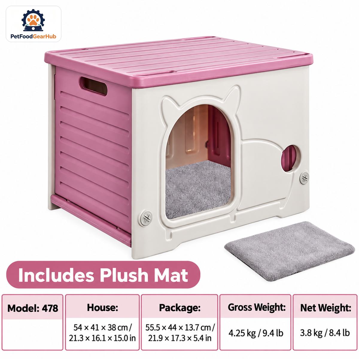 PetFoodGearHub Model 478 Modular Indoor & Outdoor Cat House — product image 13