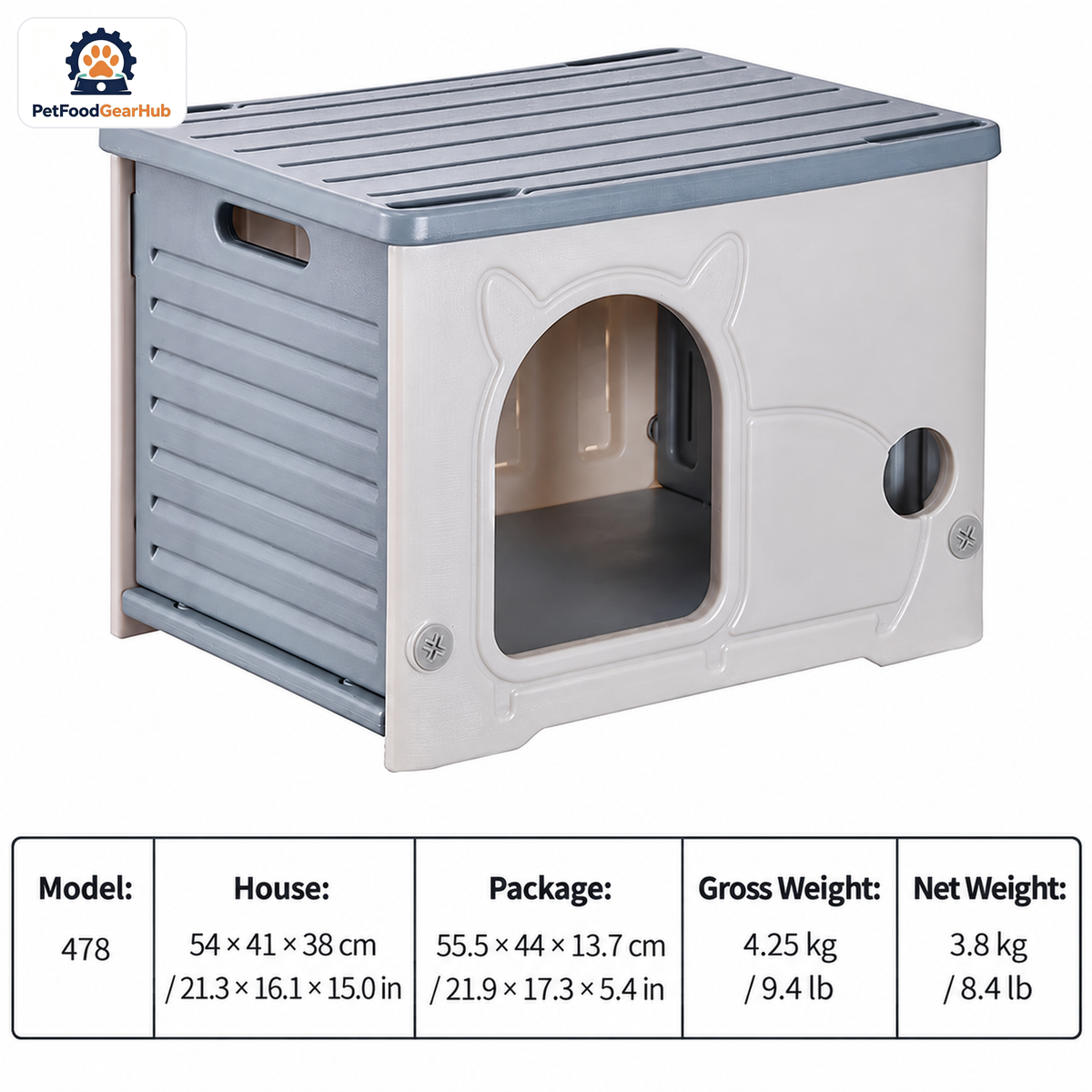 PetFoodGearHub Model 478 Modular Indoor & Outdoor Cat House — product image 14