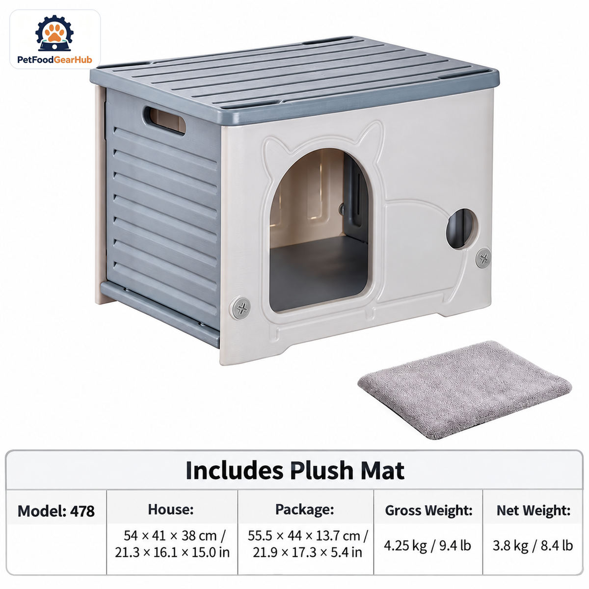 PetFoodGearHub Model 478 Modular Indoor & Outdoor Cat House — product image 16