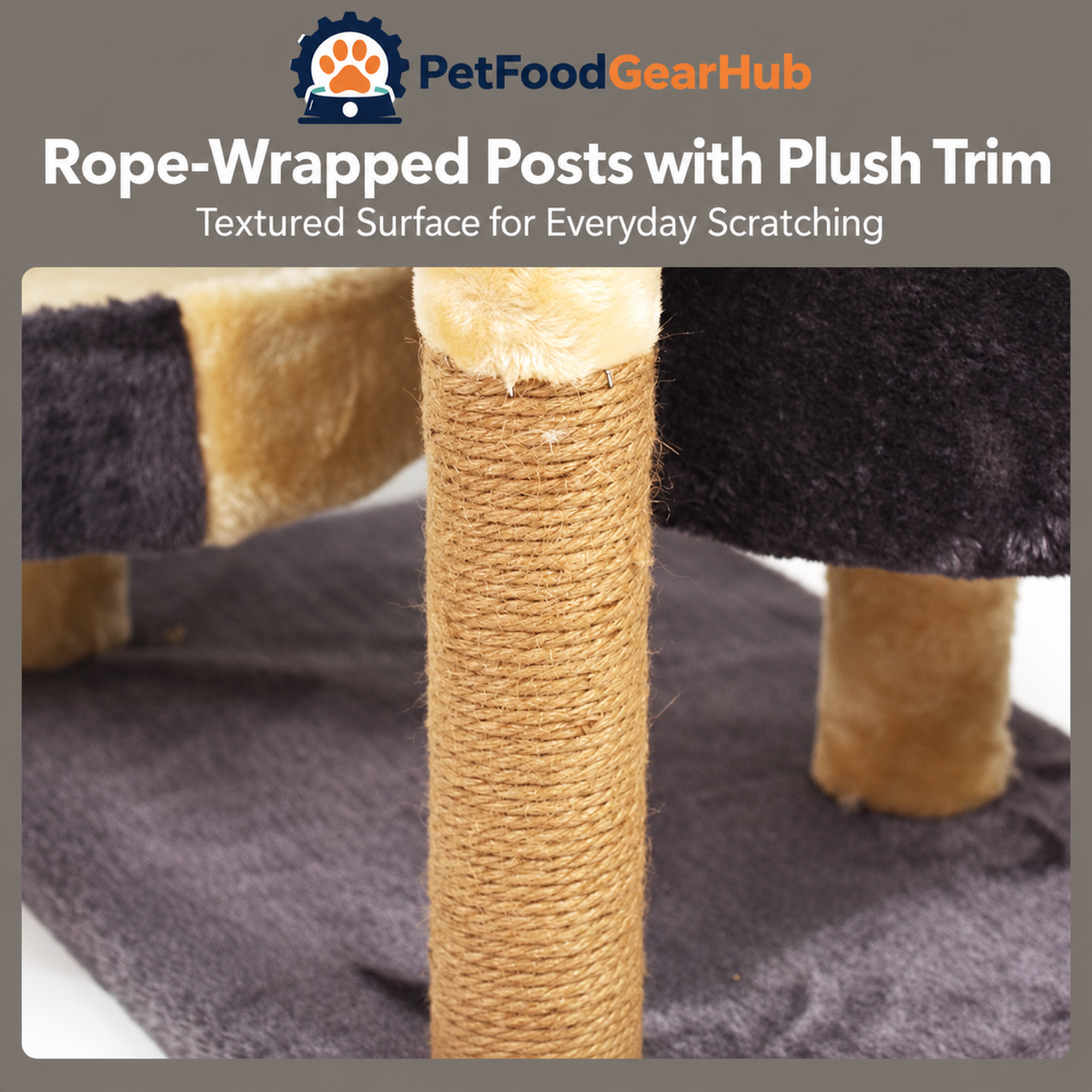 PetFoodGearHub Compact Cat Tree with Condo and Round Bed - product details