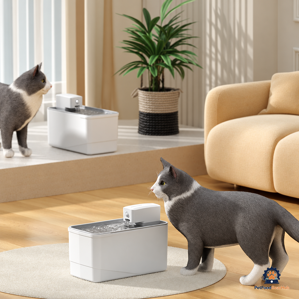 PetFoodGearHub Cordless Motion-Sensing Pet Water Fountain - product view 2
